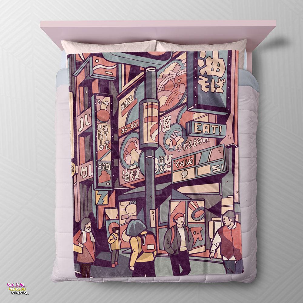 The Streets of Anime Blanket - PlayWhatever