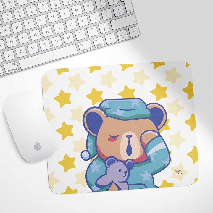 Sleepy Time Teddy Bear Mouse Pad - PlayWhatever