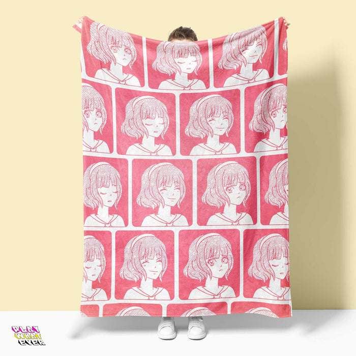 Laugh Cry Sleep Anime Emotions Anime Blanket