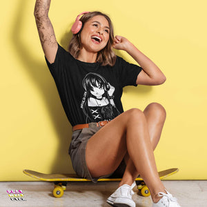 Music Is Life Anime Goth T-Shirt - PlayWhatever