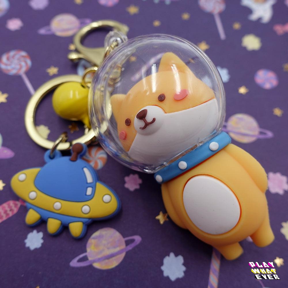 Astronaut Puppy Shiba Inu Dog Keychain - PlayWhatever