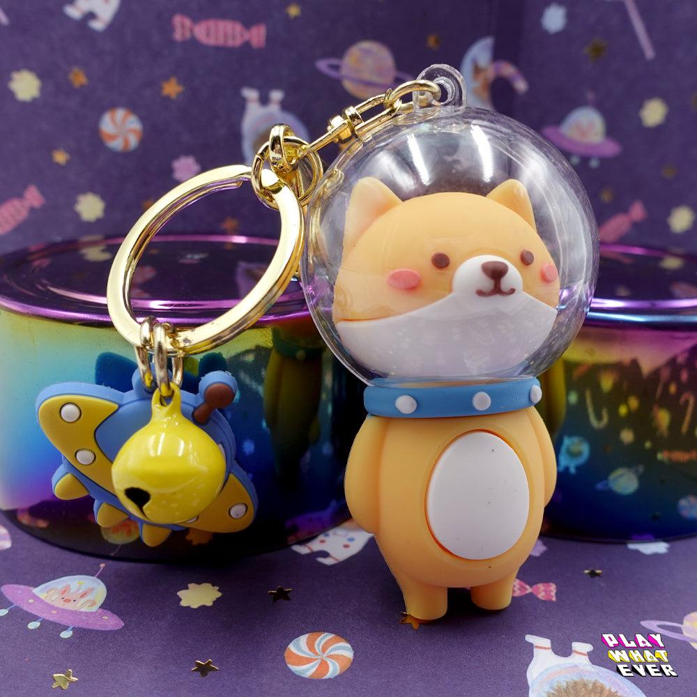 Astronaut Puppy Shiba Inu Dog Keychain - PlayWhatever