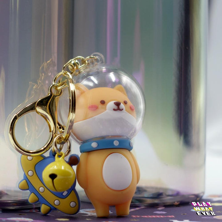 Astronaut Puppy Shiba Inu Dog Keychain - PlayWhatever