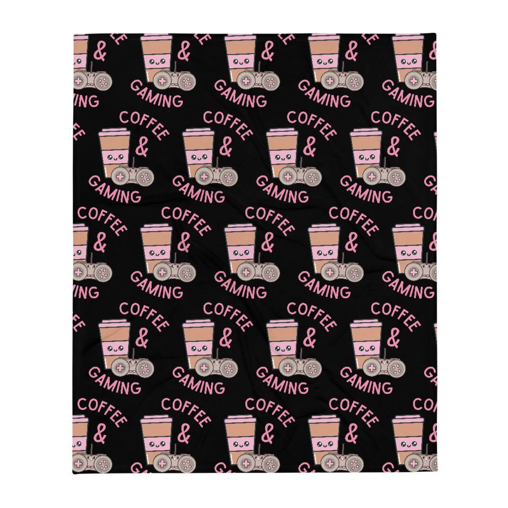 Coffee & Gaming Soft Throw Blanket - PlayWhatever