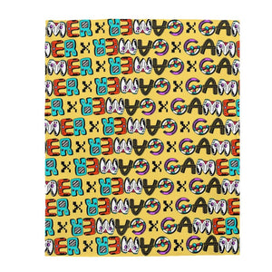 Console Gamer Pattern Velveteen Plush Blanket - PlayWhatever