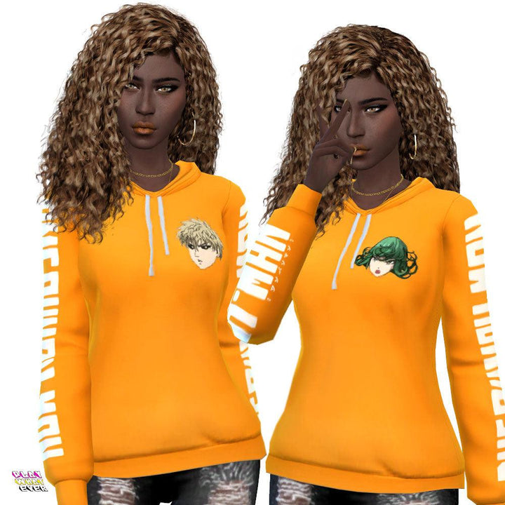 Sims 4 CC One Punch Man Hoodie - PlayWhatever