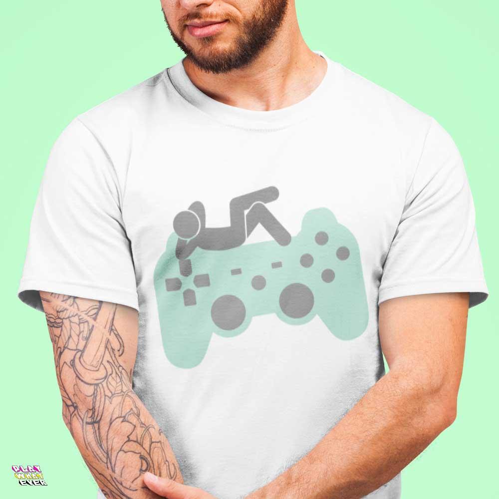 Chillaxing on a Controller Unisex T-Shirt - PlayWhatever