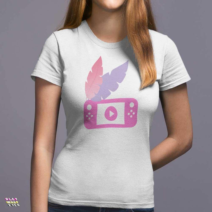 Boho Gaming Feathered Wings Unisex T-Shirt - PlayWhatever