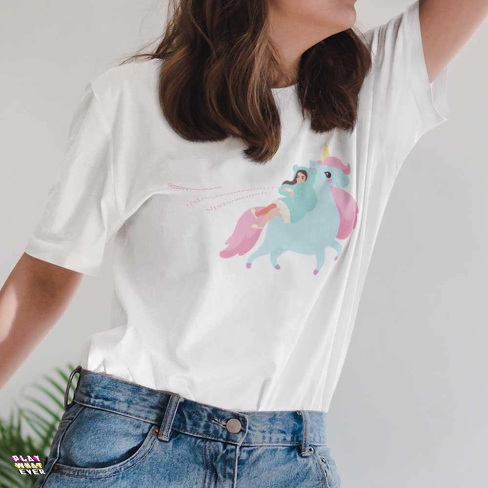 Gaming with a Unicorn Ultra Cotton T-Shirt - PlayWhatever