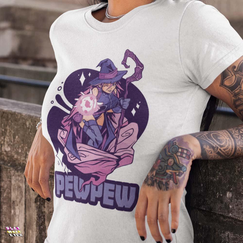 Pew Pew Magical Witch Ultra Cotton T-Shirt - PlayWhatever
