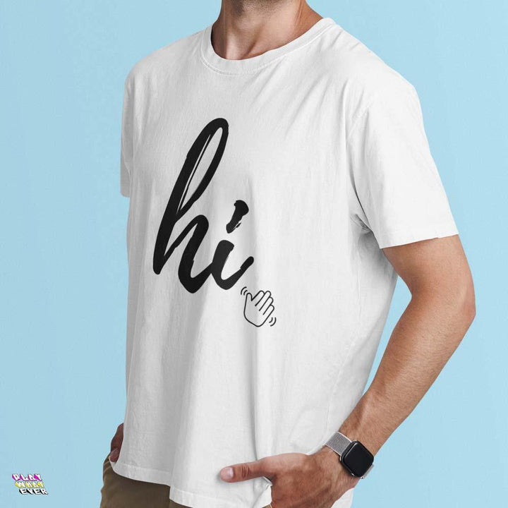 Hi *Wave* Cute Emoticon Unisex T-Shirt - PlayWhatever