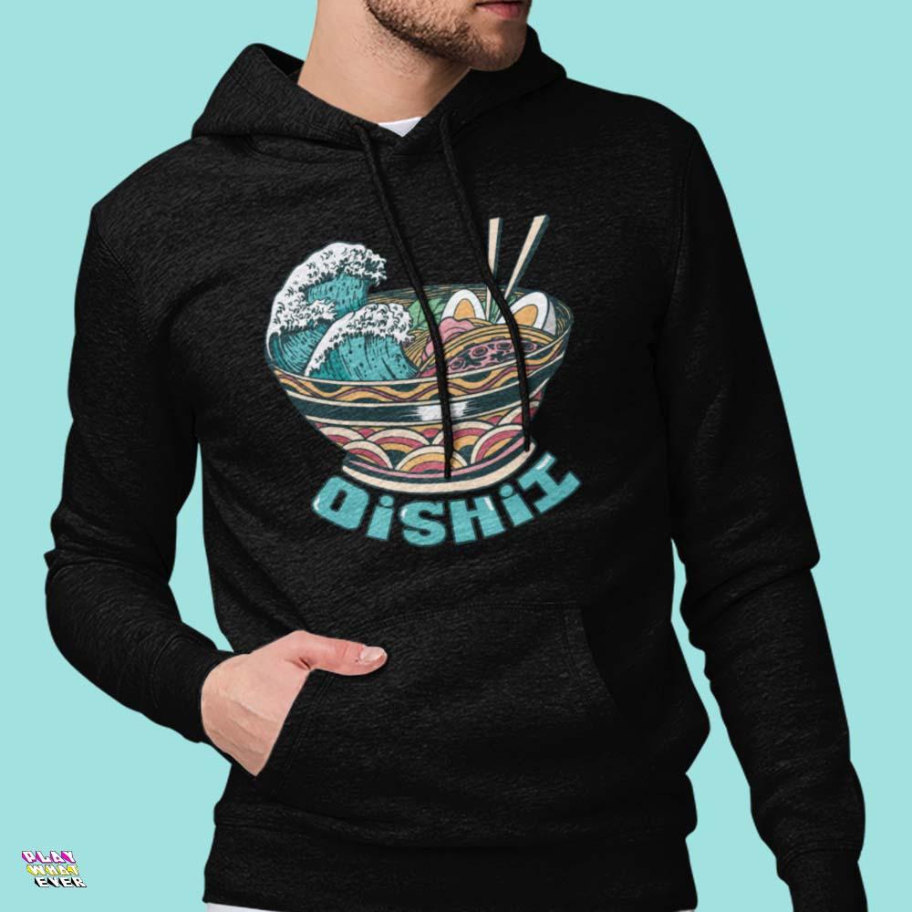 Oishii Desu! Ramen Ocean Hoodie - PlayWhatever