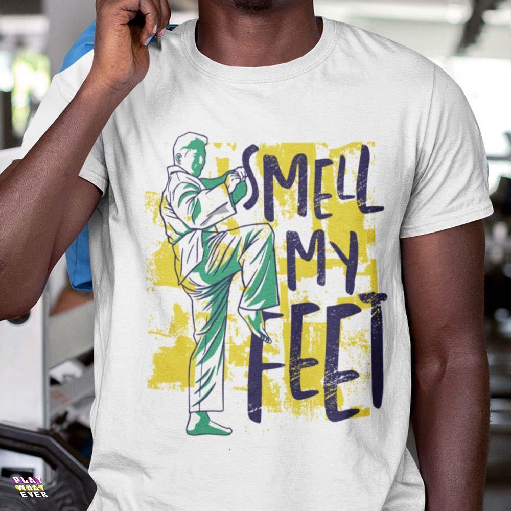Smell My Feet Funny Taekwondo Unisex T-Shirt - PlayWhatever