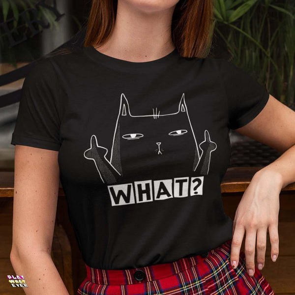 Sassy Cat WHAT? Unisex T-Shirt - PlayWhatever