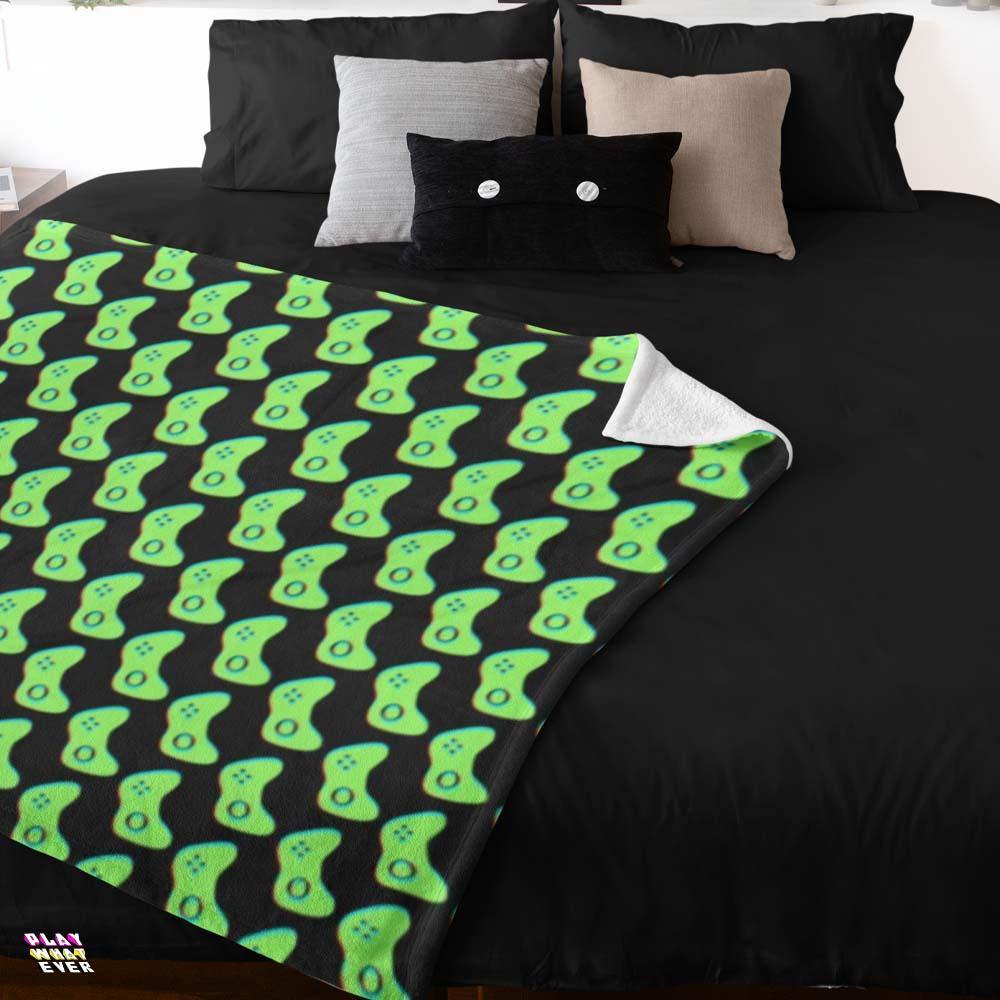 Neon Lights Gaming Controller Throw Blanket - PlayWhatever