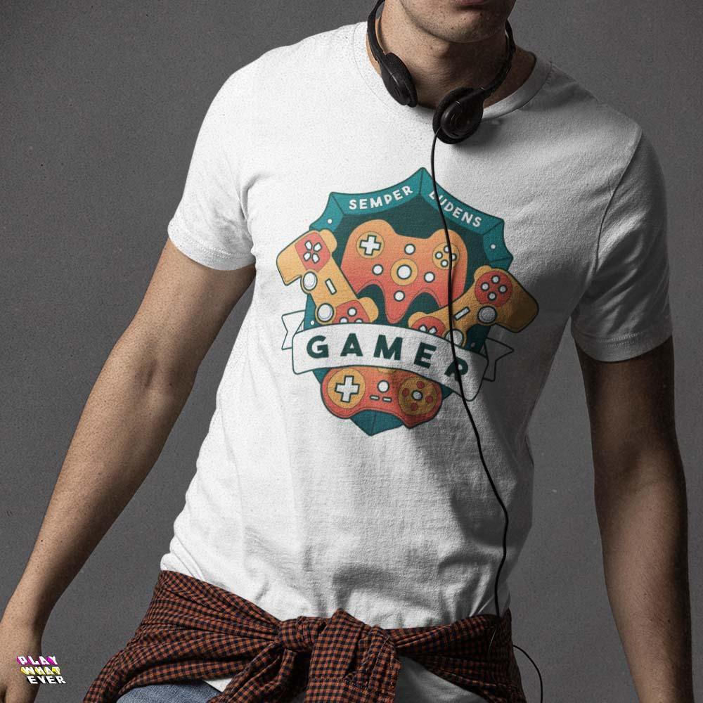 Gamer League Emblem Unisex T-Shirt - PlayWhatever
