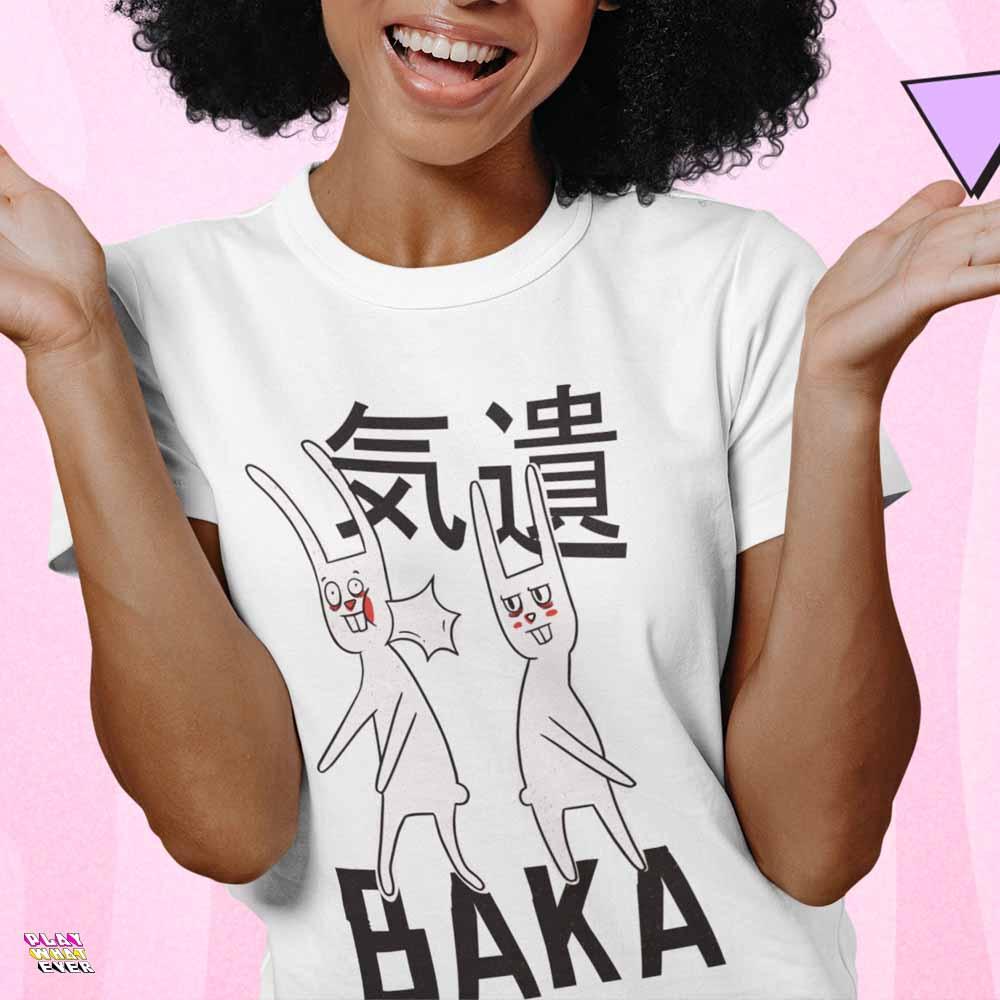 BAKA Slapping Rabbit Unisex T-Shirt - PlayWhatever