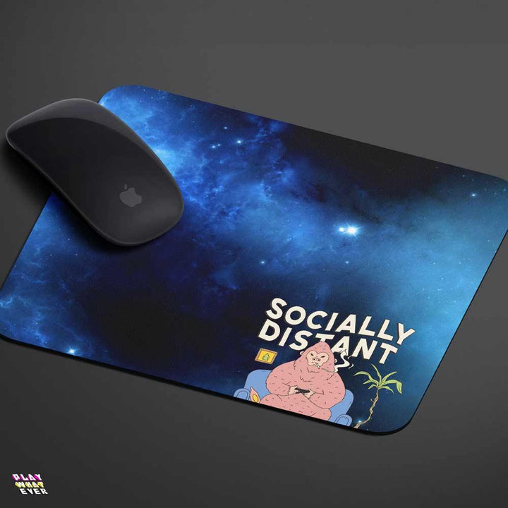 Socially Distant Gaming Pink Gorilla Mouse Pad - PlayWhatever