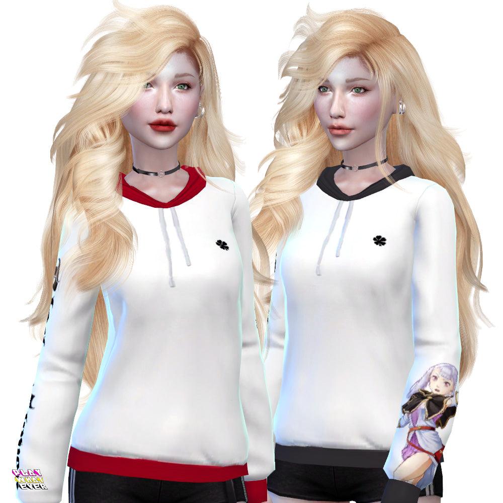 Sims 4 CC Black Clover Hoodie - PlayWhatever