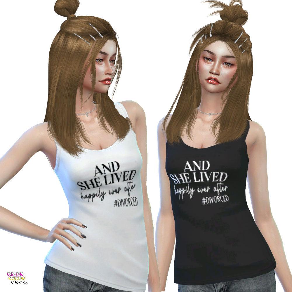 Sims 4 CC Funny Girl Quotes Tank - PlayWhatever