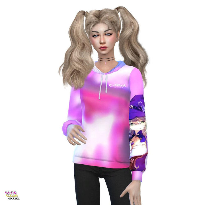 Sims 4 CC - Genshin Impact Colorful Hoodie - PlayWhatever