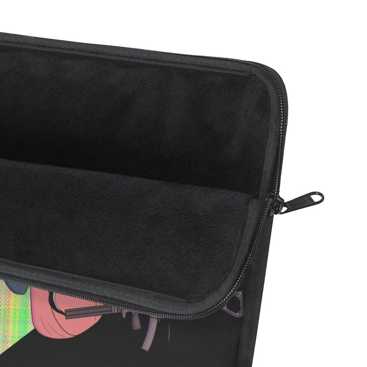 Gunslinger Anime Girl Retro Plaid Laptop Sleeve - PlayWhatever