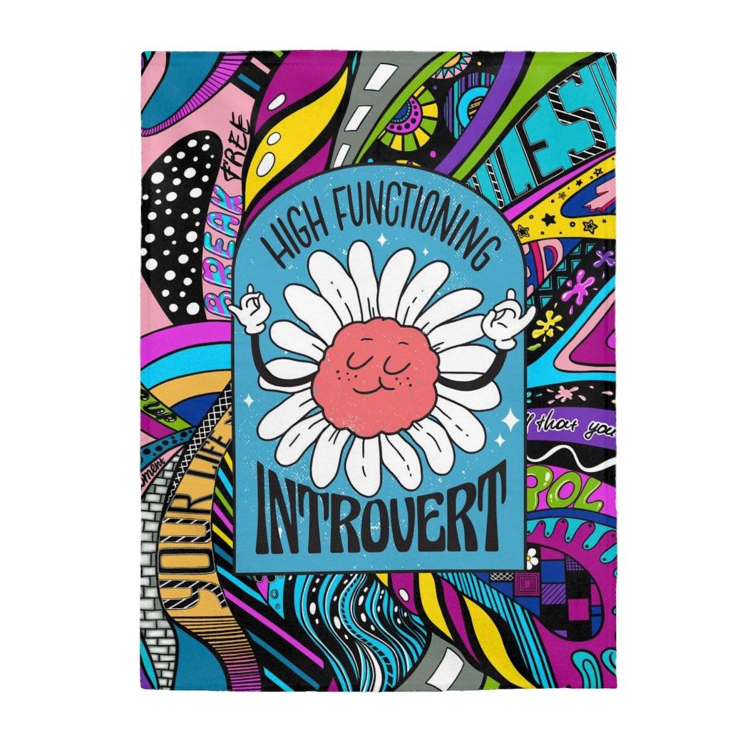 High Functioning Introvert Plush Blanket - PlayWhatever