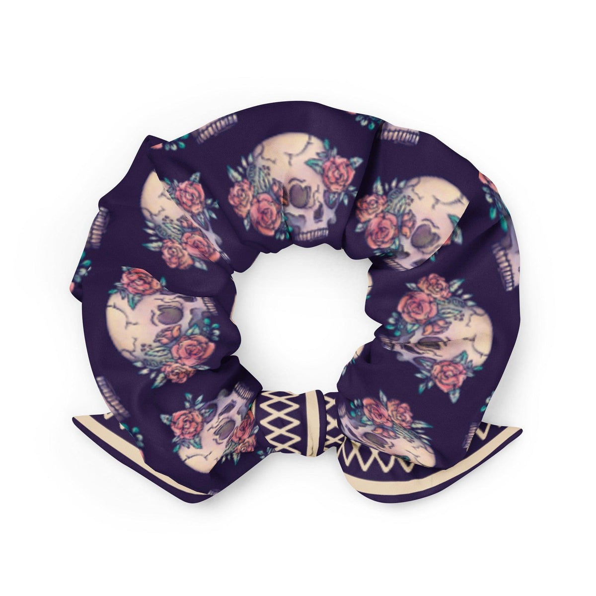 Bones and Roses Large Scrunchie - PlayWhatever