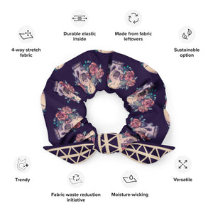 Bones and Roses Large Scrunchie - PlayWhatever