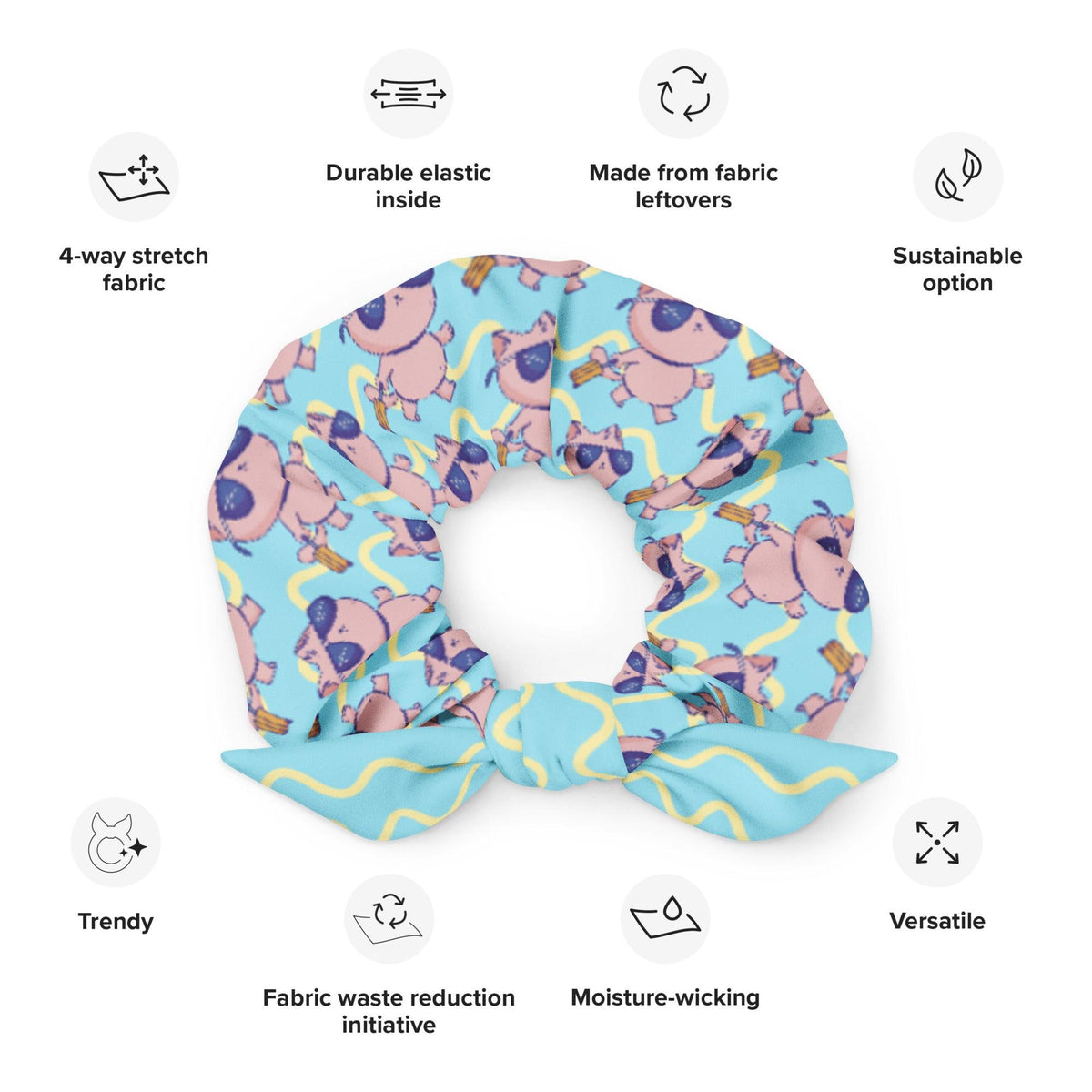 Cool Cat Travel Large Scrunchie - PlayWhatever