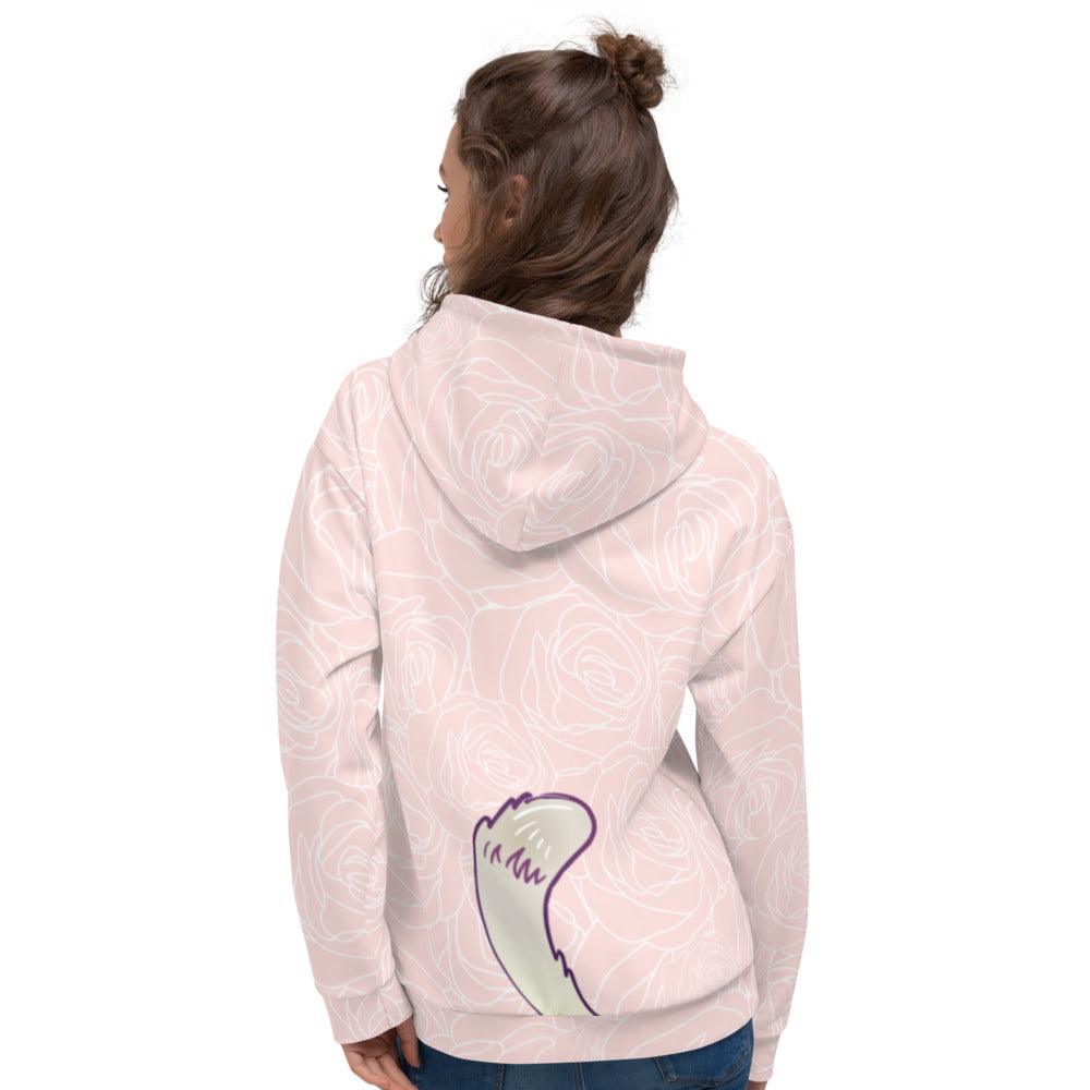 Cute Cat in Flower Bed Unisex Hoodie - PlayWhatever