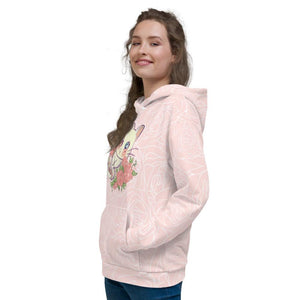 Cute Cat in Flower Bed Unisex Hoodie - PlayWhatever