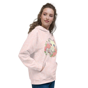 Cute Cat in Flower Bed Unisex Hoodie - PlayWhatever