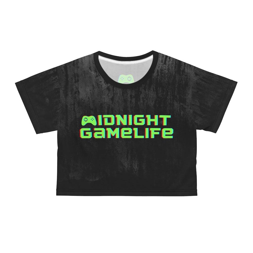 Midnight Game Life Gamer Crop Tee - PlayWhatever