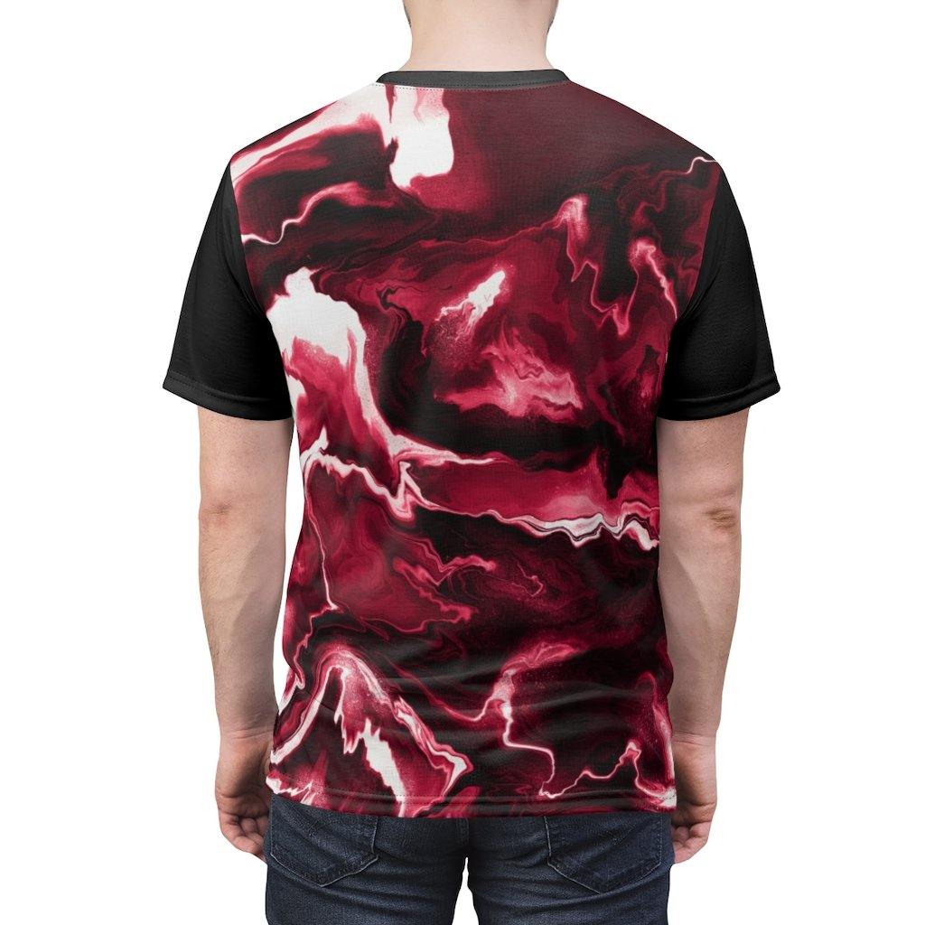 A Little Moody Today Skulls and Blood Unisex AOP Tee - PlayWhatever