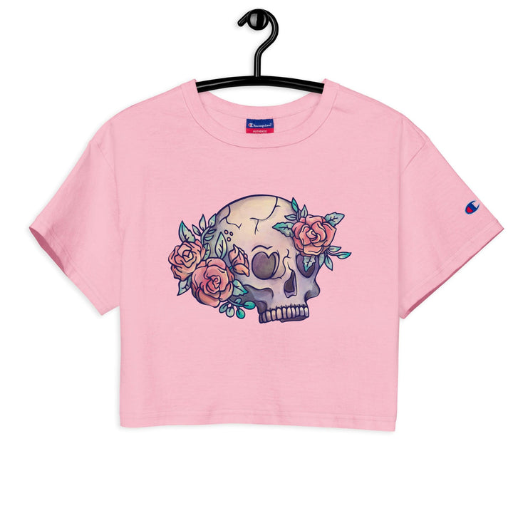 Skulls and Roses Champion Crop Top - PlayWhatever
