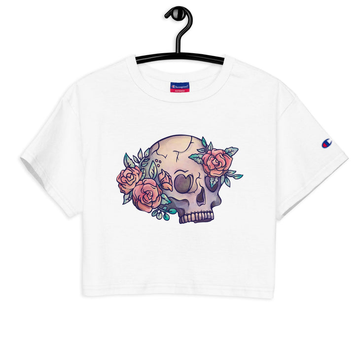 Skulls and Roses Champion Crop Top - PlayWhatever