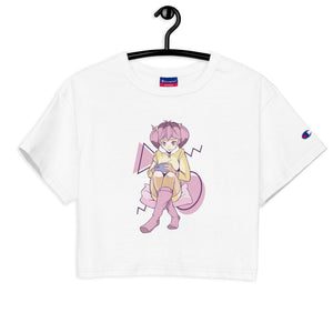 Mobile Gaming Addiction! Anime Girl Champion Crop Top - PlayWhatever