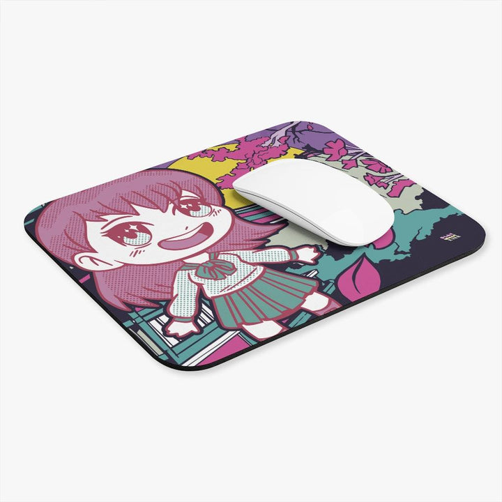 Anime School Girl in Japan Mouse Pad - PlayWhatever