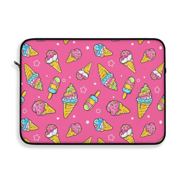 It's Ice Cream Time Cute Pink Laptop Sleeve - PlayWhatever