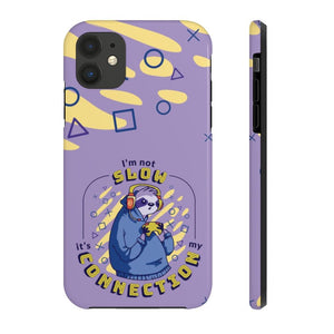 Funny Sloth Gaming Connection Problems Tough Phone Case - PlayWhatever