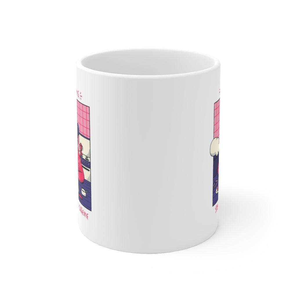 Overthinking Cute Girl Ceramic Mug - PlayWhatever