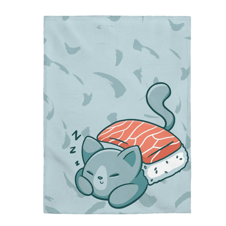 Sushi Cat Cute Velveteen Plush Blanket - PlayWhatever