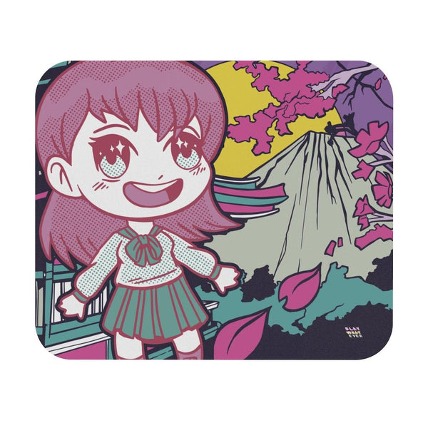 Anime School Girl in Japan Mouse Pad - PlayWhatever