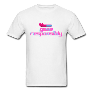 Game Responsibly Unisex Comfy Classic T-Shirt - white