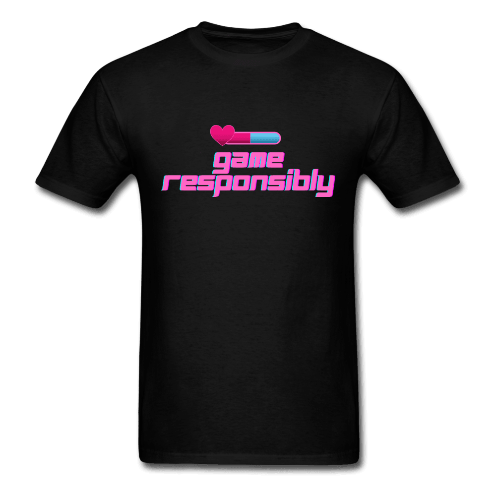 Game Responsibly Unisex Comfy Classic T-Shirt - black