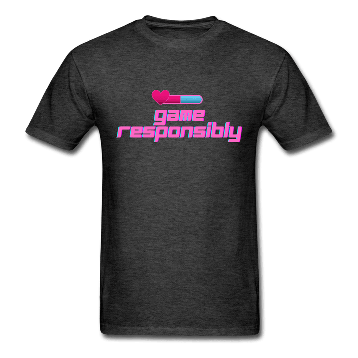 Game Responsibly Unisex Comfy Classic T-Shirt - heather black