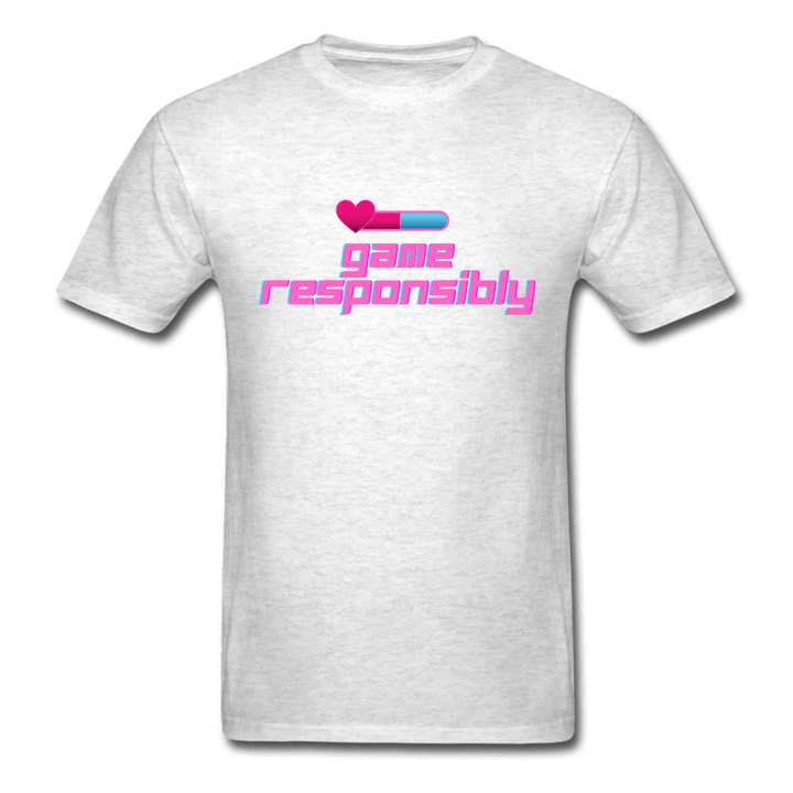 Game Responsibly Unisex Comfy Classic T-Shirt - light heather gray