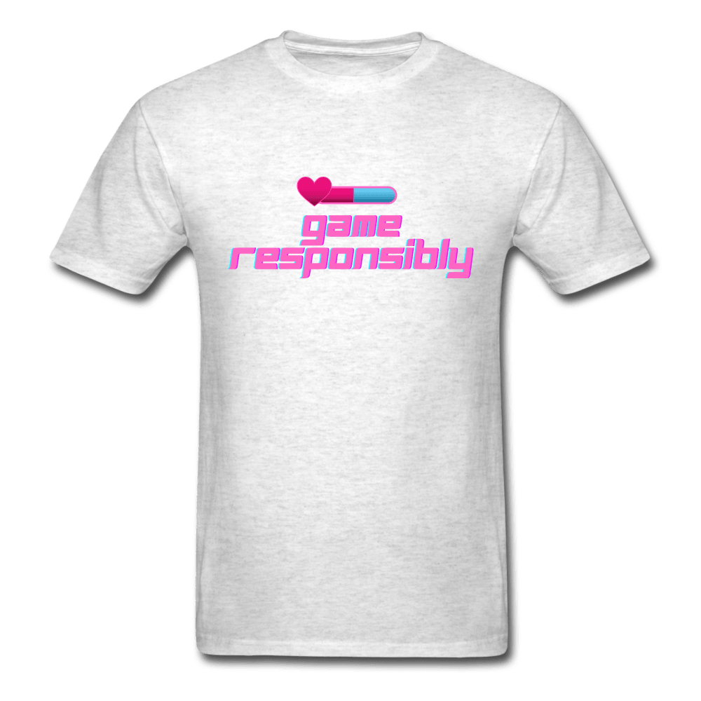 Game Responsibly Unisex Comfy Classic T-Shirt - light heather gray