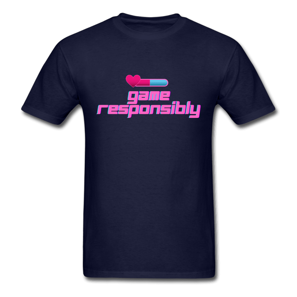 Game Responsibly Unisex Comfy Classic T-Shirt - navy
